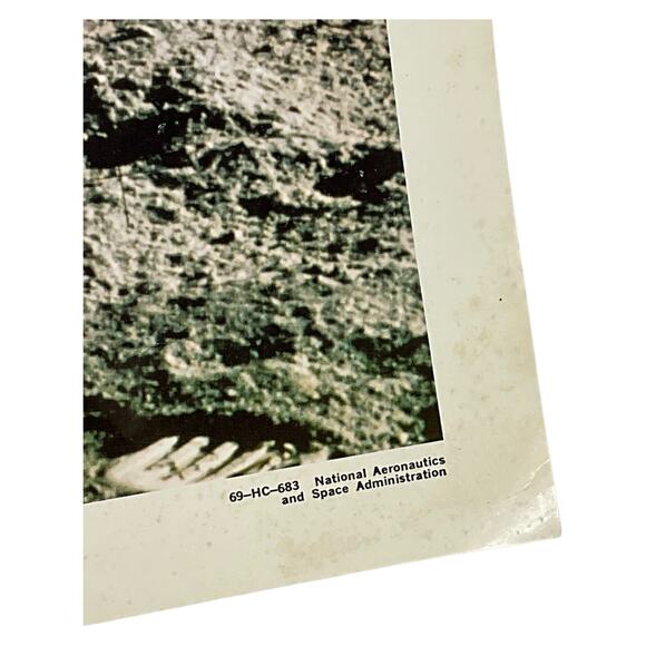 1969 Used NASA Apollo 11 Man on the Moon Photograph Edwin Aldrin Neil Armstrong - Picture 3 of 5